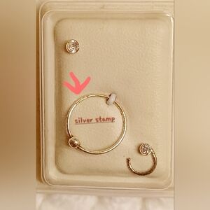 Sterling Silver 3pc Nose ring set